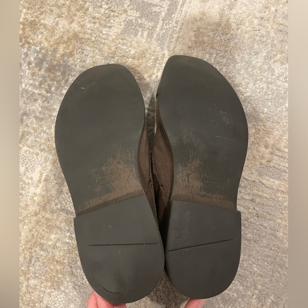 Marc Anthony Maivan Smoke Suede Upper Dress Shoes with Laces Brown Size 10 Med - Picture 8 of 9